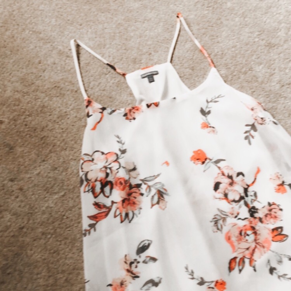 White Floral Blouse